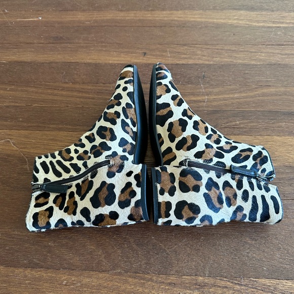 Aquatalia Leopard Calf Hair Ankle Boots Italian Size 8 Brand New - Picture 7 of 8